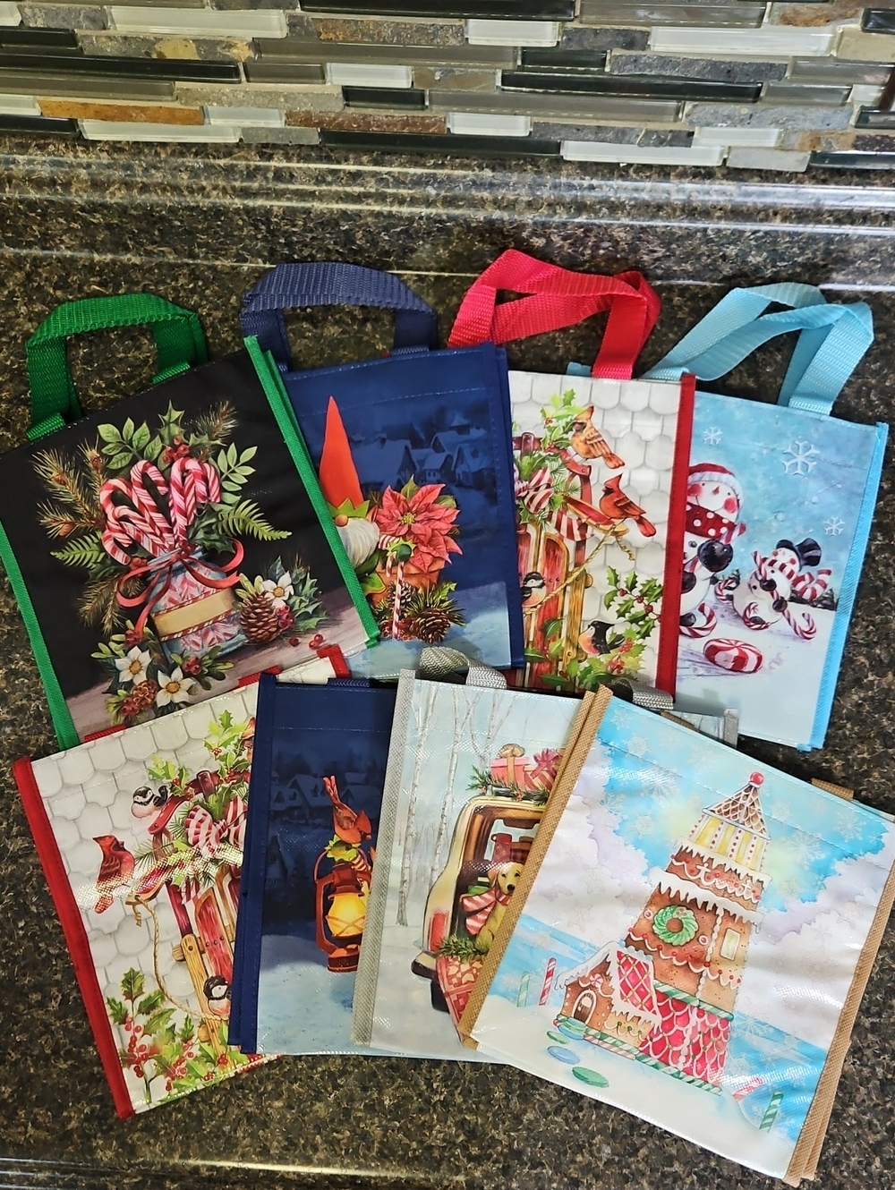 Reusable Christmas Gift Bags Pack Of 6 BNIB